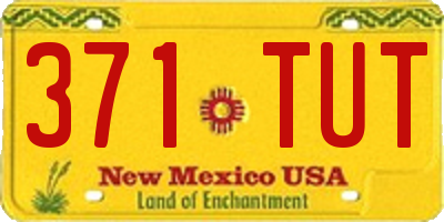 NM license plate 371TUT