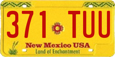 NM license plate 371TUU