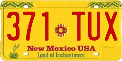 NM license plate 371TUX