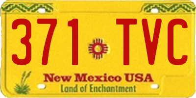 NM license plate 371TVC
