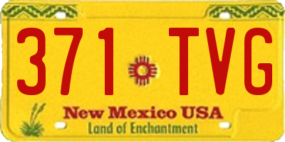 NM license plate 371TVG