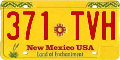 NM license plate 371TVH