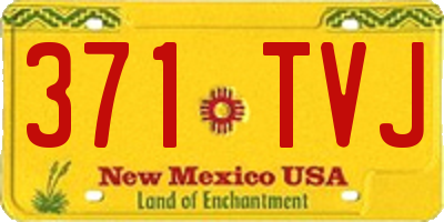 NM license plate 371TVJ