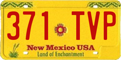 NM license plate 371TVP