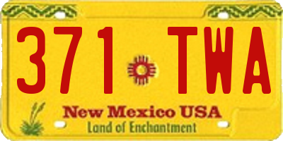 NM license plate 371TWA