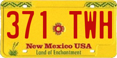 NM license plate 371TWH