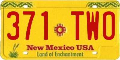 NM license plate 371TWO