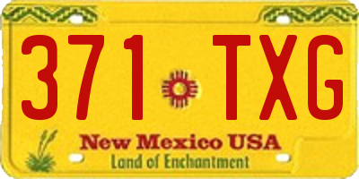 NM license plate 371TXG
