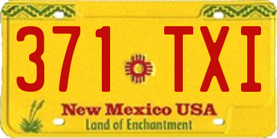NM license plate 371TXI