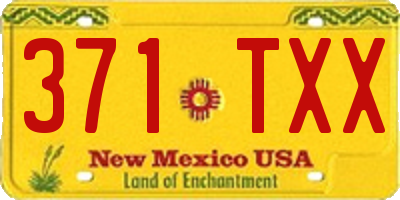 NM license plate 371TXX