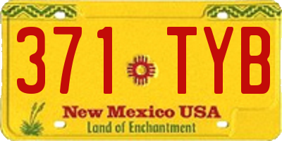 NM license plate 371TYB