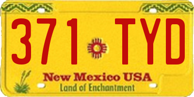 NM license plate 371TYD