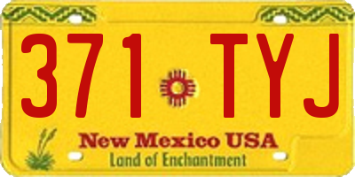 NM license plate 371TYJ