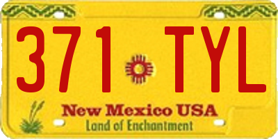 NM license plate 371TYL
