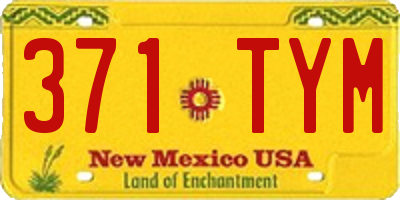 NM license plate 371TYM