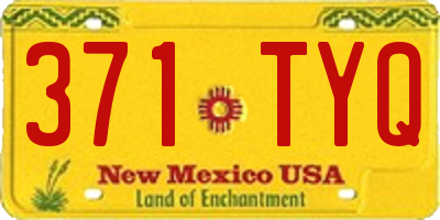 NM license plate 371TYQ