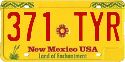 NM license plate 371TYR