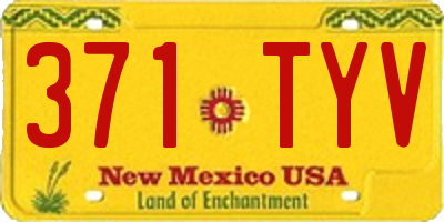 NM license plate 371TYV