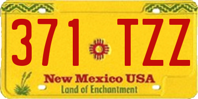 NM license plate 371TZZ