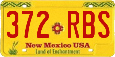 NM license plate 372RBS