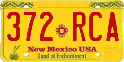 NM license plate 372RCA