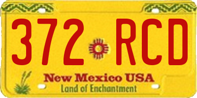 NM license plate 372RCD