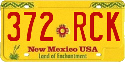 NM license plate 372RCK