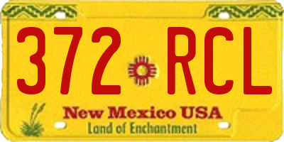 NM license plate 372RCL
