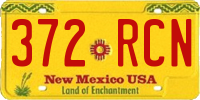 NM license plate 372RCN