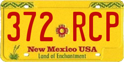 NM license plate 372RCP