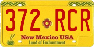 NM license plate 372RCR