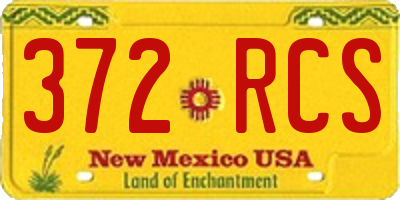 NM license plate 372RCS