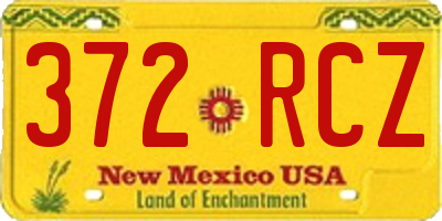 NM license plate 372RCZ
