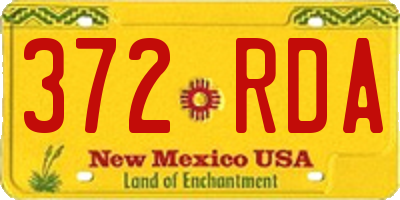 NM license plate 372RDA