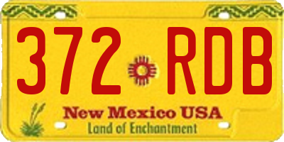 NM license plate 372RDB