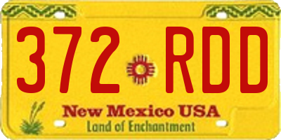 NM license plate 372RDD