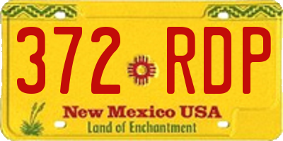 NM license plate 372RDP