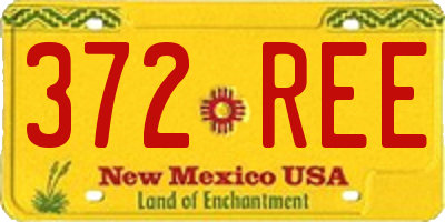 NM license plate 372REE