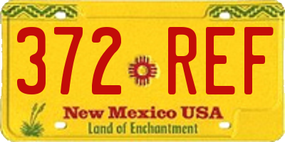NM license plate 372REF