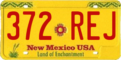 NM license plate 372REJ