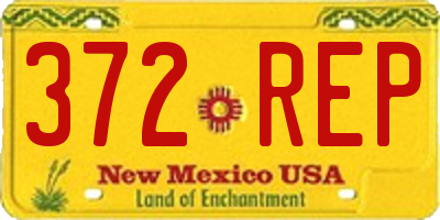 NM license plate 372REP