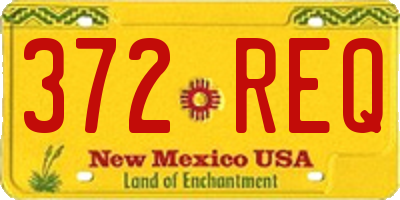 NM license plate 372REQ