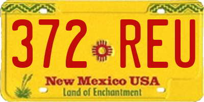 NM license plate 372REU