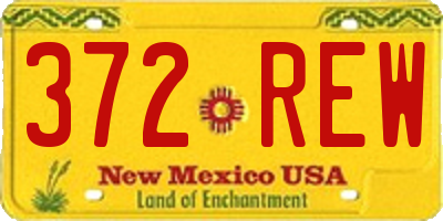 NM license plate 372REW