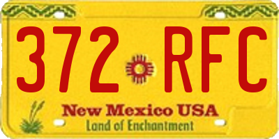 NM license plate 372RFC
