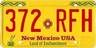 NM license plate 372RFH