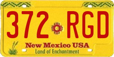 NM license plate 372RGD