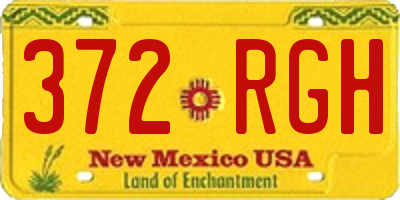 NM license plate 372RGH