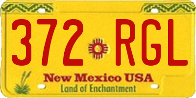 NM license plate 372RGL