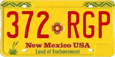 NM license plate 372RGP